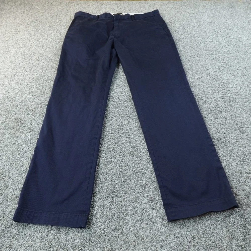 Banana‎ Republic Pants Mens 36X32 Blue Aiden Chino Trouser Flat Front Stretch